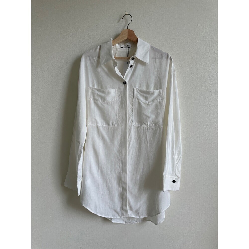 Mango Cotton Tailored Button Down Oversized Shirt Size 6 (M EUR) relax fit